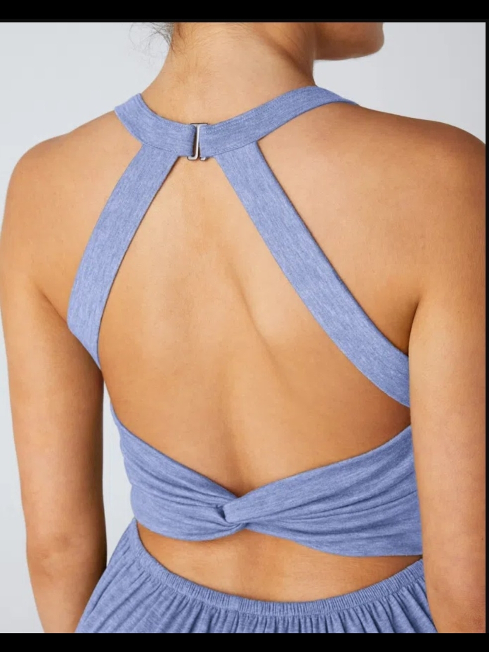 NWT Size Large HALARA Lavender Blue Open-Back Crossover Jumpsuit - Picture 4 of 7